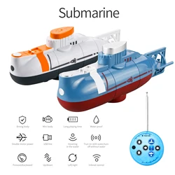 Mini RC Submarine 0.1m/s Speed Remote Control Boat Waterproof Diving Toy Simulation Model Gift for Kids Boys Girls New Year Gift