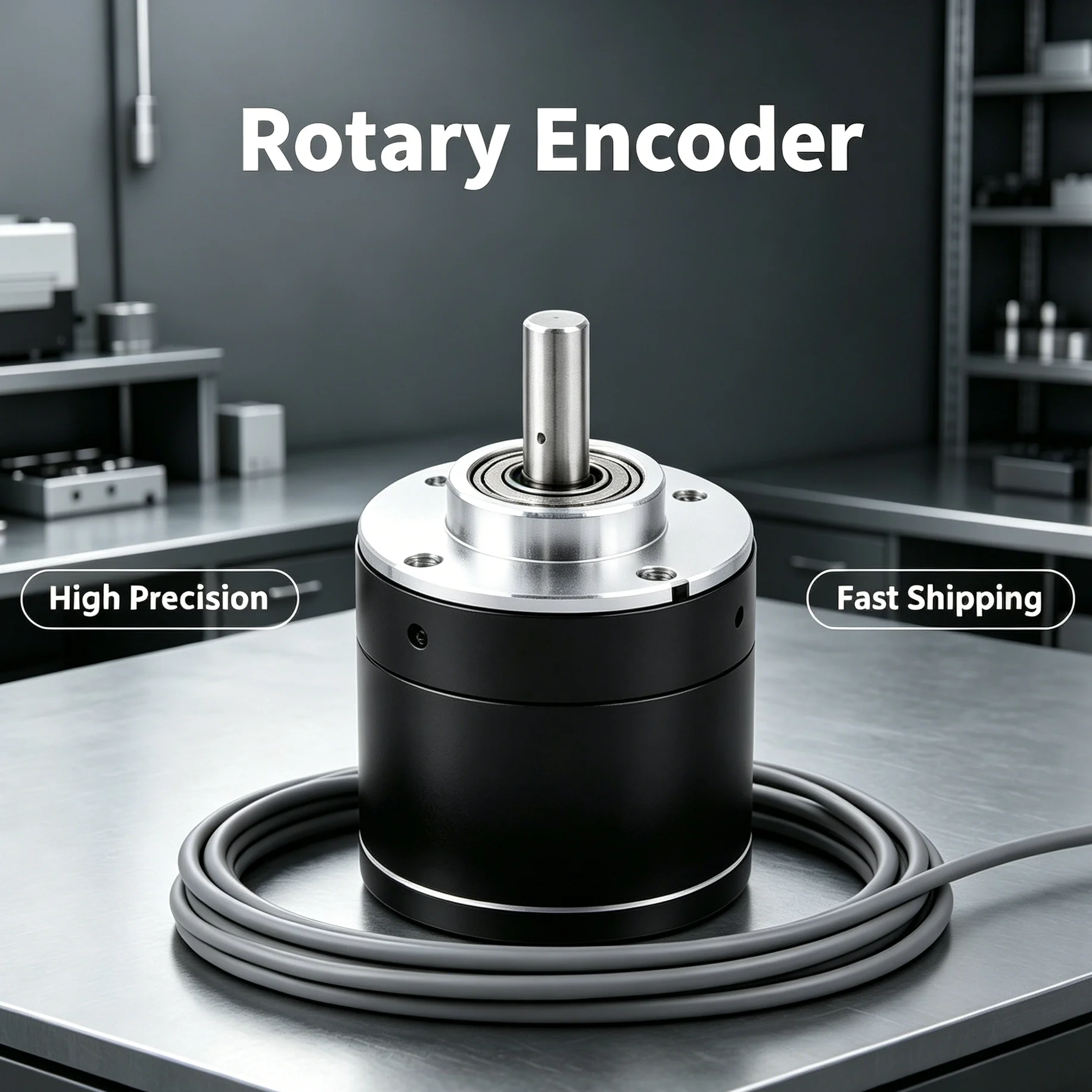 Encodeur rotatif 1000P/R, arbre de 6 mm, 5 à 24 V CC, encodeur rotatif incrémental triphasé pour la commande numérique par ordinateur (CNC), servomoteur, automatisation