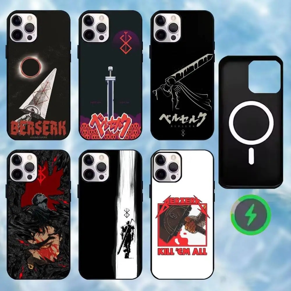 

Classic B-Berserk G-Guts Phone Case For iPhone17,16,15,14,13,12,11 Max Black Wireless Charging Protecitve Cover
