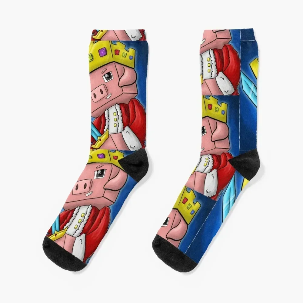 

technoblade king merch Socks Stockings cotton Toe sports FASHION Socks Male Women's