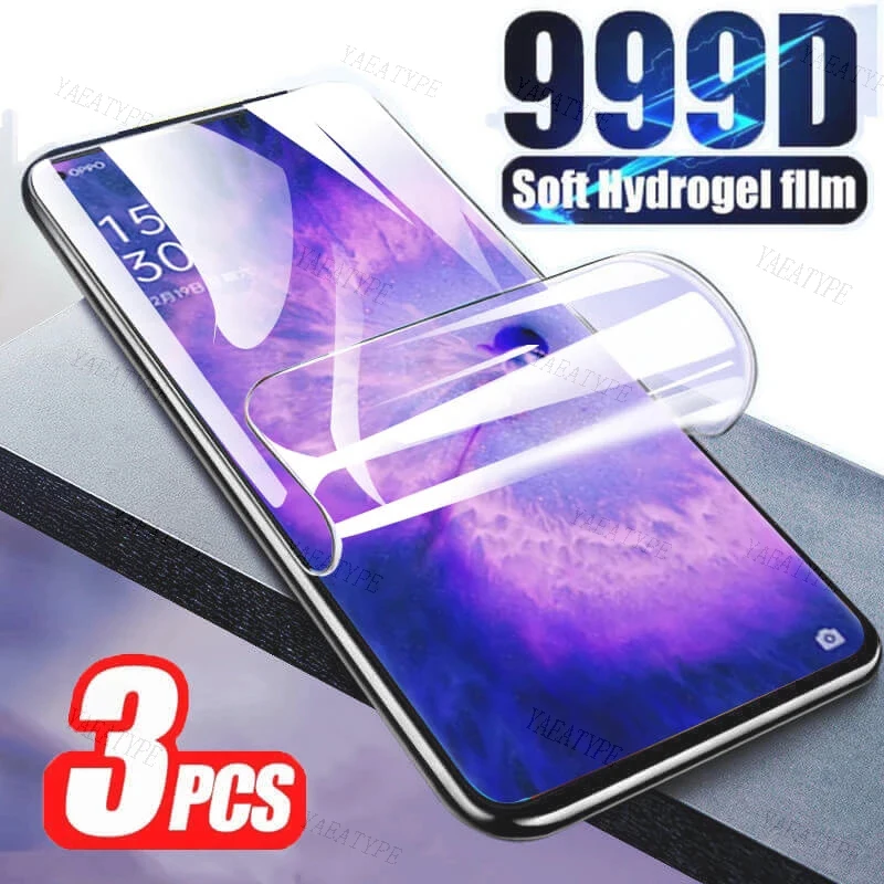 3Pcs Screen Protector For OPPO Find X5 X3 X6 Lite Pro NEO Hydrogel Film For Reno 6 5 9 7 8 4 3 2 Pro