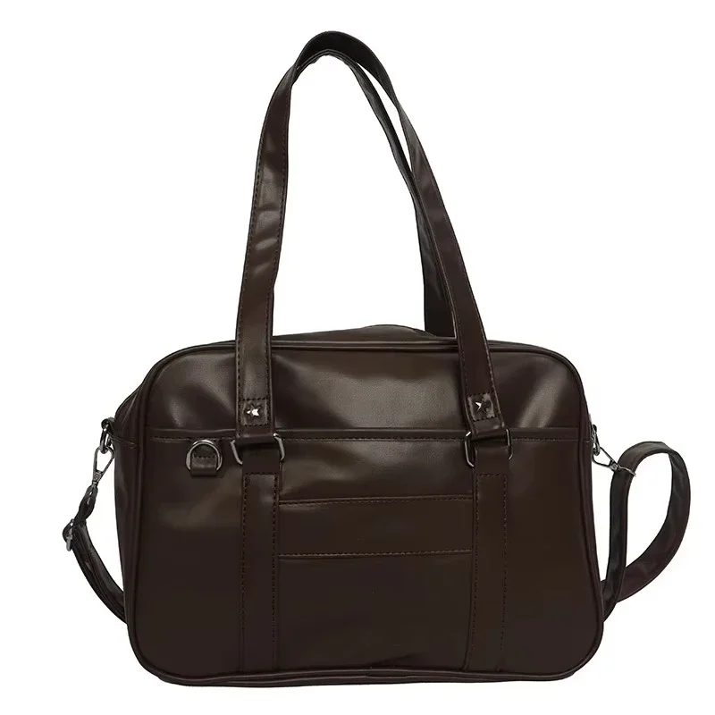 Japanese Style JK Bag Women High School Student Uniform Bag PU Leather Shoulder Bag Women Simple Handbags Crossbody Bag Itabag