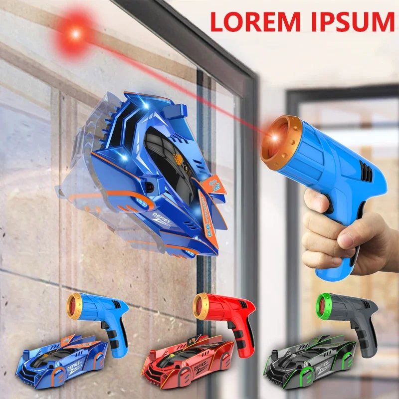 RC Cars Stunt Infrared Laser Tracking Wall Ceiling Climbing Vehicle Toys for Children Remote Control Cars Follow Light Kid Gifts