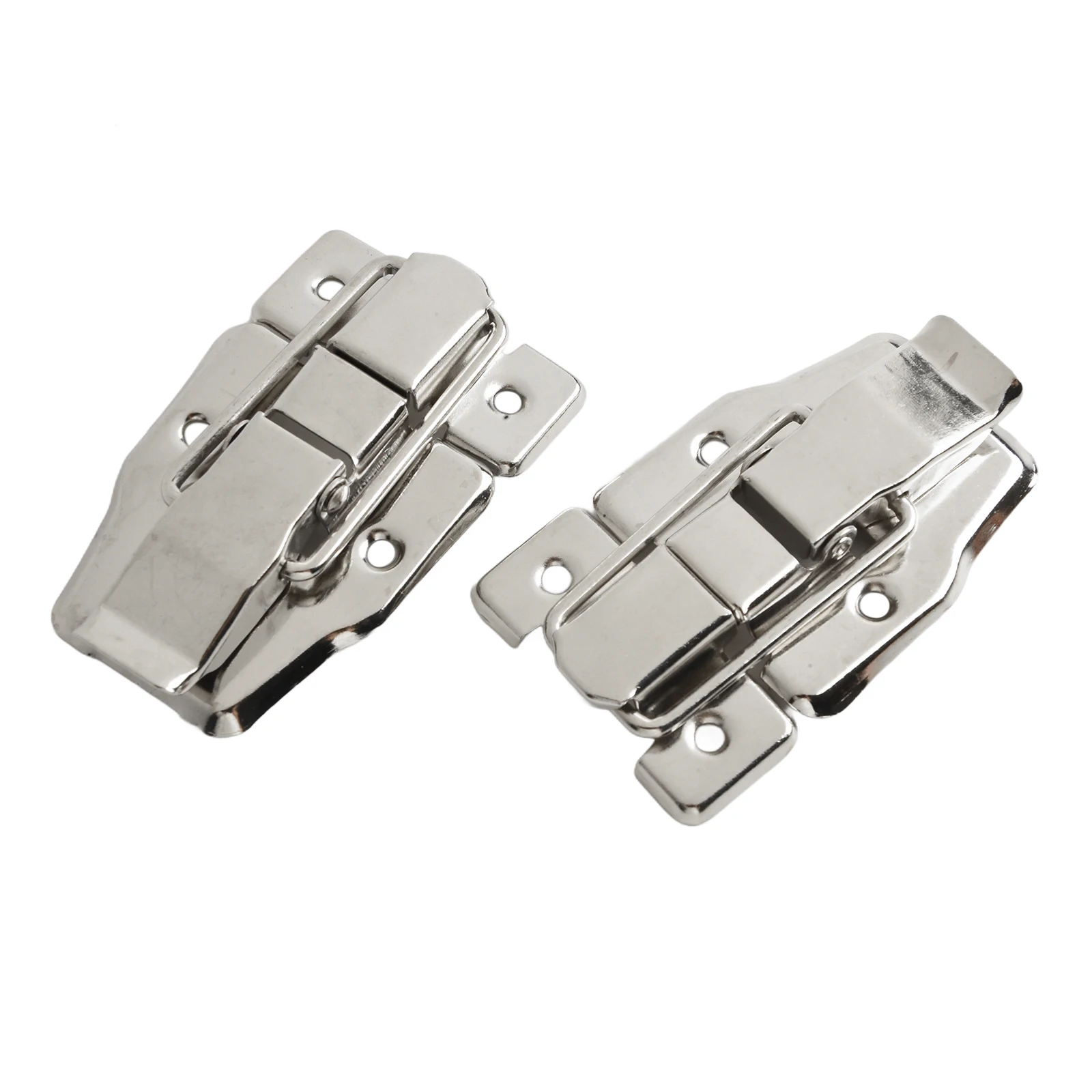 Practical Toggle Catch Latch Modern Silver Clasp Lift-Off Suitcase Clasp Toolbox Trunk Latch Twin Pack 78*48MM