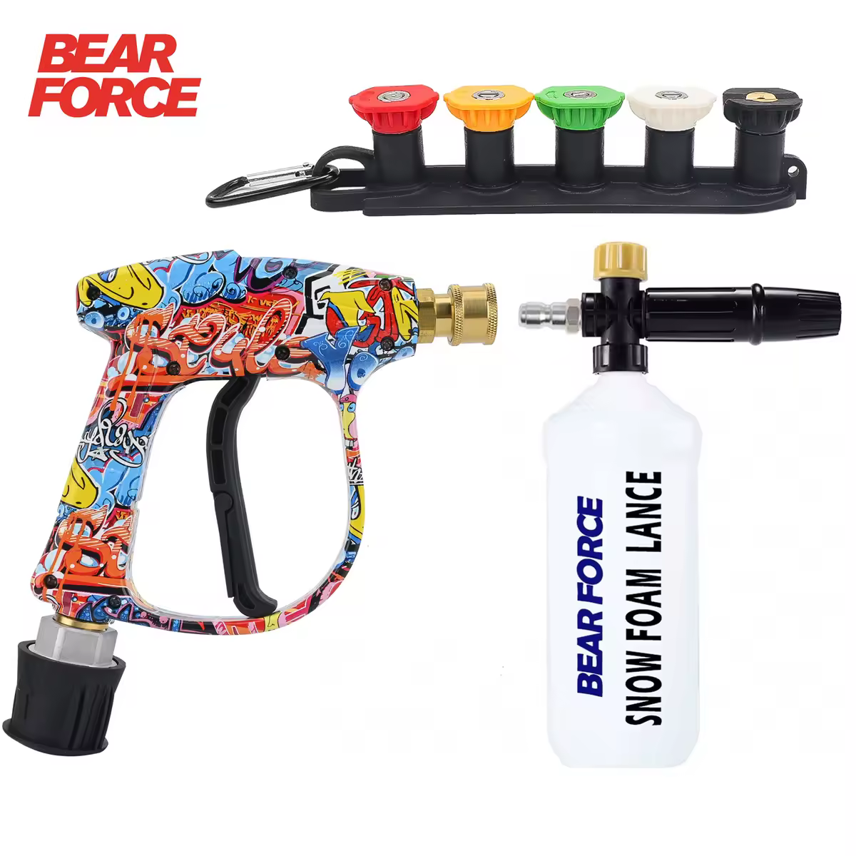 Pistola de agua para lavadora a presión, conector de manguera de limpieza de coche para boquillas de conector rápido Karcher Nilfisk Parkside Bosch