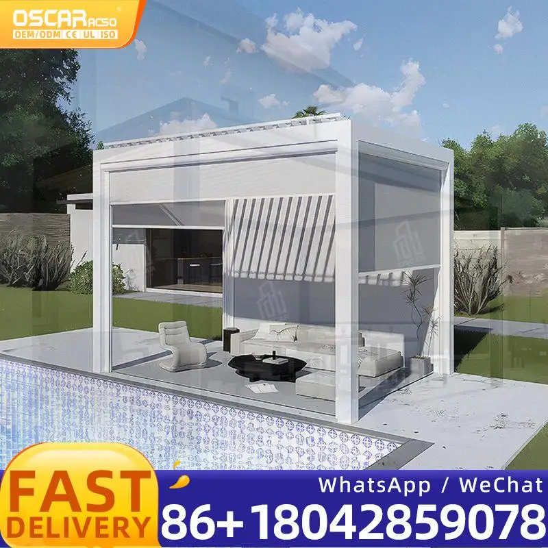 

Modern 4x6 Outdoor Industrial Pergola Gazebo EcoFriendly 5x5 Manual Powder Coated Frame for Garden Decor US EU pergola