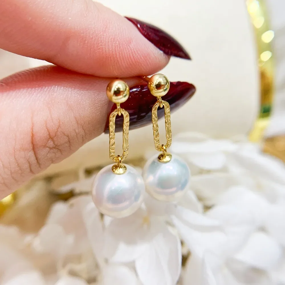 925 Silver Pearl Beads Stud Earrings Setting Base Diy Jewelry Making Findings&Components No Pearl E113