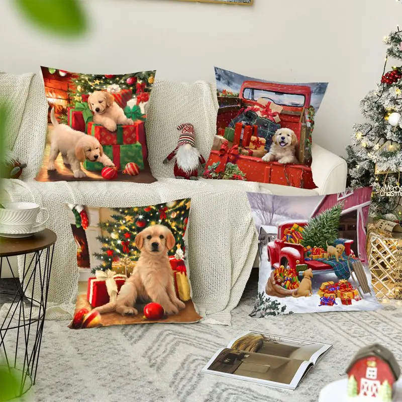 Christmas Snowman Cushion Cover Decorative Pillow Cover Throw Pillow Case Christmas Decor 2025 for Home Decor Sofa Pillowcase - view 5