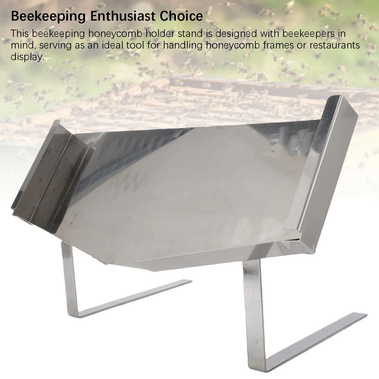 Beekeeping Honeycomb Holder Stand Stainless Steel Adjustable Leg Height Sturdy Beehive Frame Uncapping Tray for Bakeries