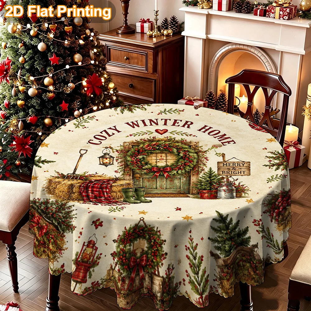 Tablecloth Christmas gift 2D flat model. 1 piece