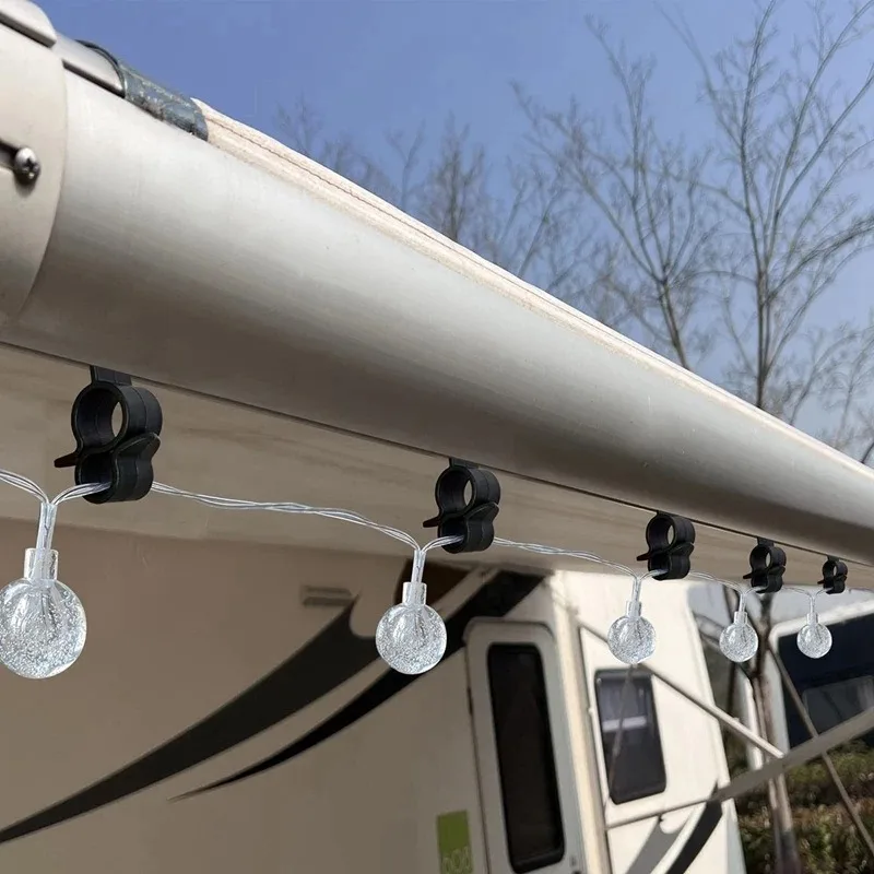 10PCS Outdoor Sunshade Clothes Drying Car Awning Hooks RV Camping Awning Hooks RV Traveling Tent Clip Light Hanger