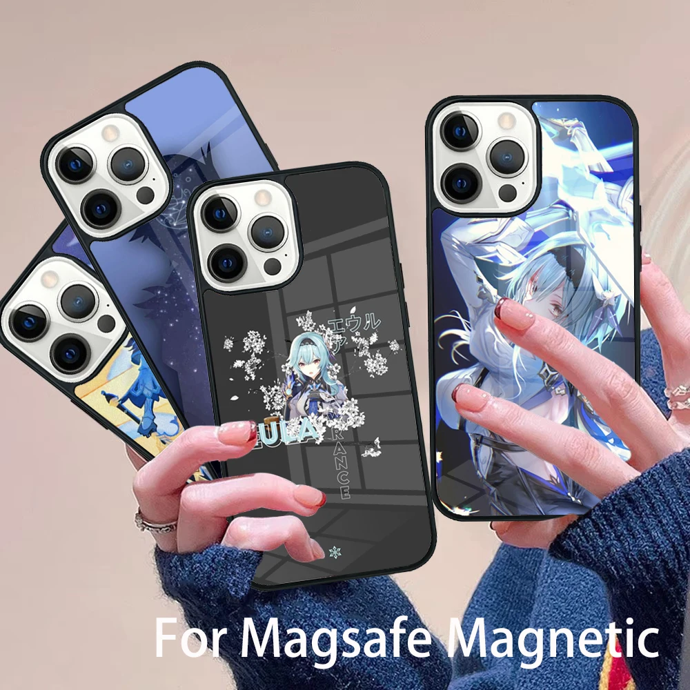 

Genshin Impact eula Game Phone Case Magesafe Magnetic Wireless Charge Cover For IPhone 16 11 12 13 14 15 Pro Max Plus Mini