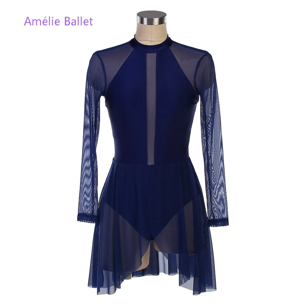 25137-new-ballet-costume-navy-blue-spandex-bodice-ballet-dress-adult-girls-ballet-lyrical-contemporary-dance-costumes