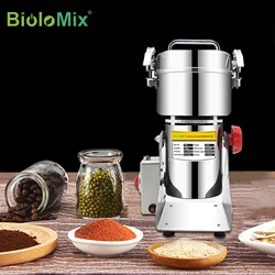 700g tipo oscilante granos eléctricos hierbas especias en polvo, minero de alimentos secos, alta velocidad, ELEKCHEF de Biolomix Display molinillo de café