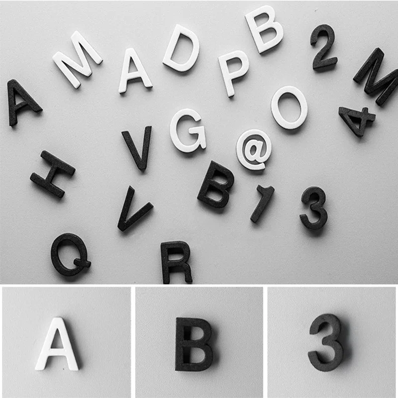 DIY refrigerator stickers alphanumeric symbols black white refrigerator stickers children letter magnet refrigerator