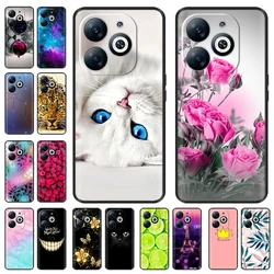 For Infinix Smart 8 Case Cover Funda Black Soft Silicone TPU Protective Phone Case For infinix Smart 8 Smart8 X6525 Bumper Coque