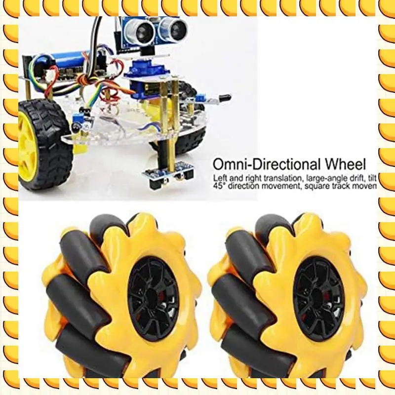 

BAAU 2X Mecanum Wheel 48Mm Omni-Directional Wheel Smart Robot Car Accessories DIY Components