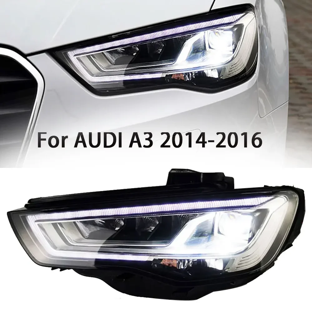 

Front Lamp for Audi A3 Headlights 2014-2016 A3 8V LED Head Lamp Projector Lens DRL Head Lamp Auto Accessories