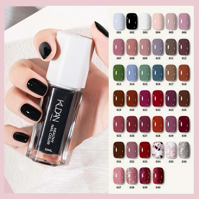 Esmalte de uñas colorido a base de agua, 40 colores, secado al aire, decoración de uñas para manicura DIY, suministros de uñas de larga duración, barniz de pintura