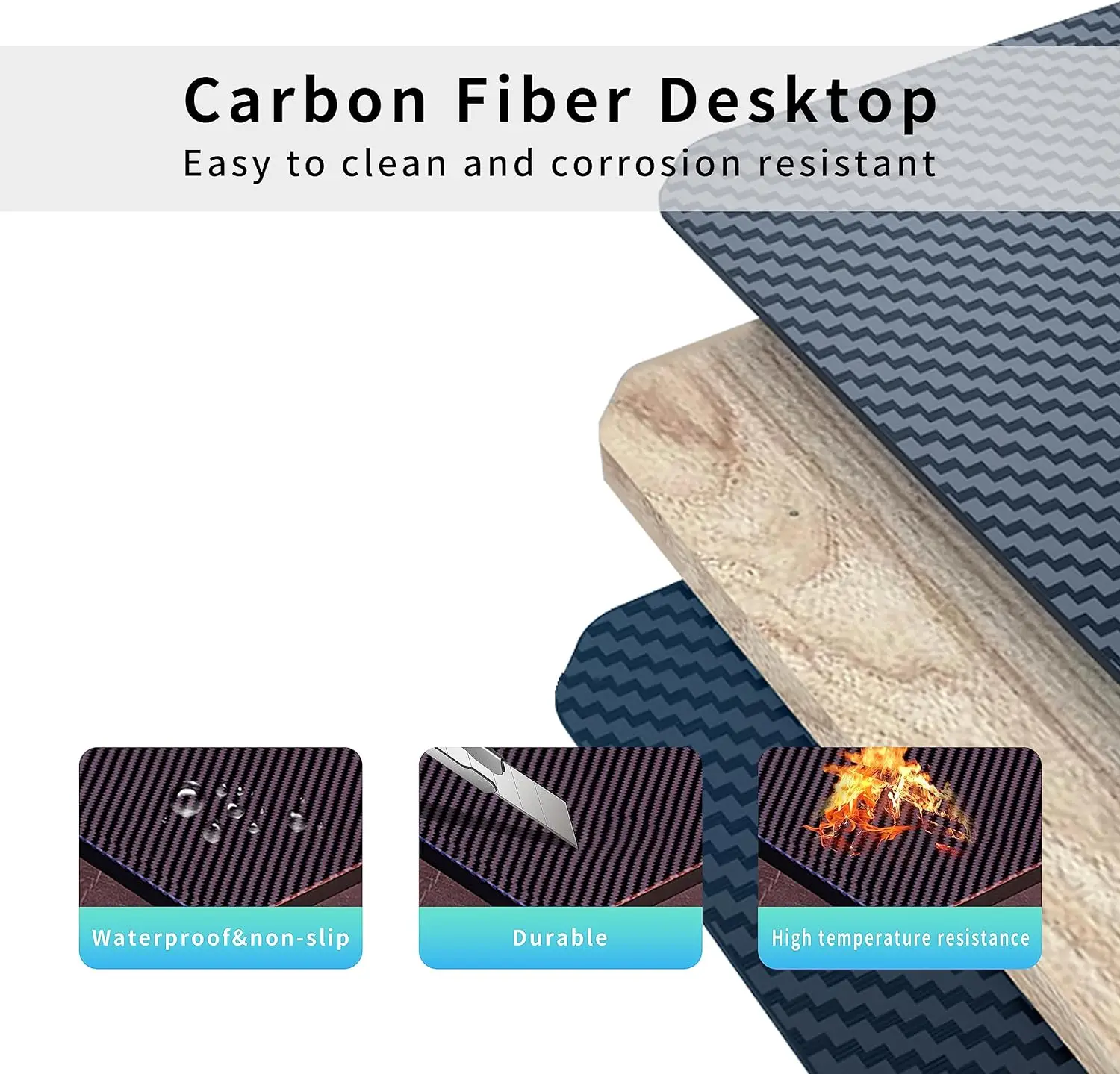 L-Shaped LED Gaming Table, Computer Corner Desk com Mouse Pad, Headphone Gancho e Suporte para Copo, Preto, 55"