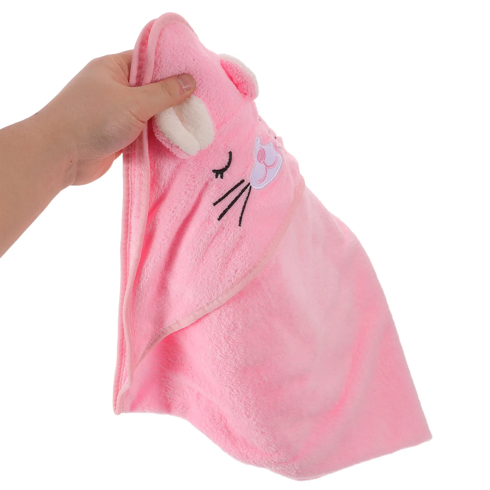 4Pcs Hooded Baby Towels Soft Coral Fleece 31x31 Inch Newborn Bath Wrap Absorbent Shower Essentials Swaddle Blanket