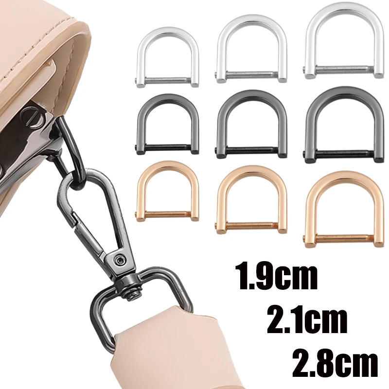 

1Pcs Open Screw D Ring Buckle Shackle Clasp for Leather Craft Bag Strap Belt Handle Shoulder Webbing Metal Detachable Buckle