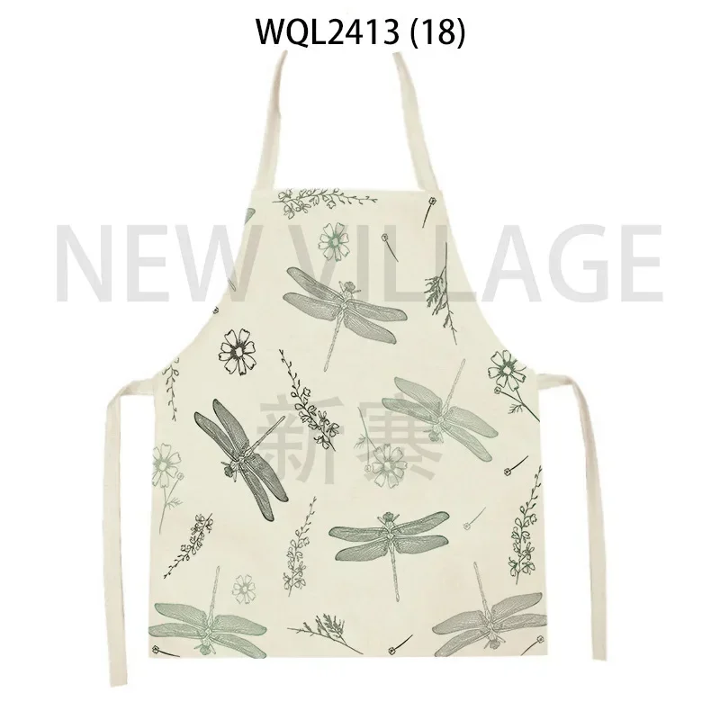 

Простой маслостойкий узор бабочки, ручная протирка, пояс без рукавов, фартук на плечо, домашний фартук для чистки, кухонный фартук