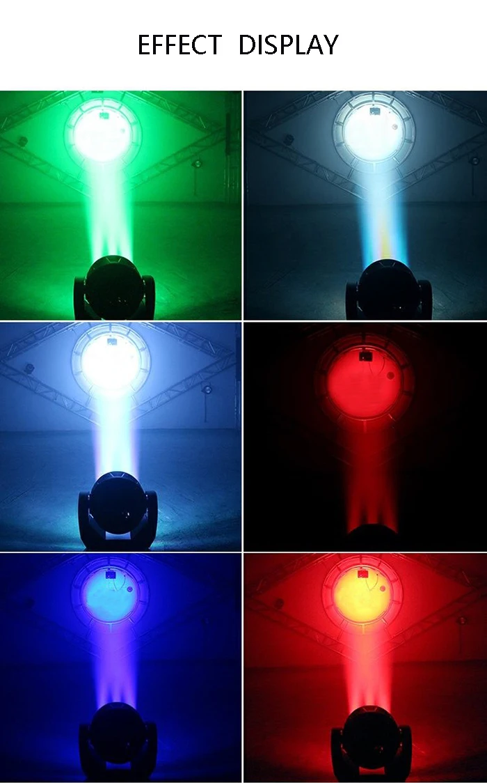 LED Moving Head Light 4-in-1 19x15W RGBW Zoom Lighting DXM ist geeignet für DJ Disco Bar Party Bühnenbeleuchtungsausrüstung. – Detail 6