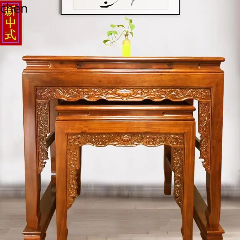 CZ all solid wood table Buddhist platform incense case Buddhist table simple Buddhist cabinet God of Wealth tribute table