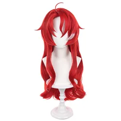 Argenti Cosplay Wig Cosplay Game Honkai: Star Rail Cosplay Argenti Long Curly Wave Wig Red Wig Heat Resistant Synthetic Wigs