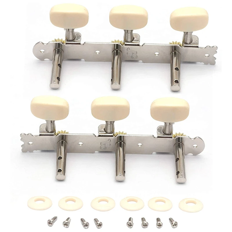 الجودة! أوتاد ضبط الجيتار العتيق مطلية بالذهب رؤوس الماكينة ضبط المفاتيح المستقبلون ثقب واحد للجيتار الكلاسيكي 3L 3R