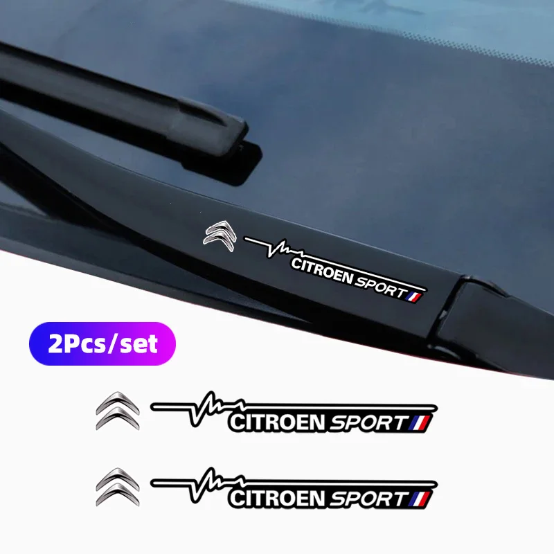 

2Pcs Car Body Window Wiper Stickers Decals Accessories For Citroen C4 C3 C5 AIRCROSS C5X e-C4 X e-C3 C-Crosser C-Elysee C4 C1