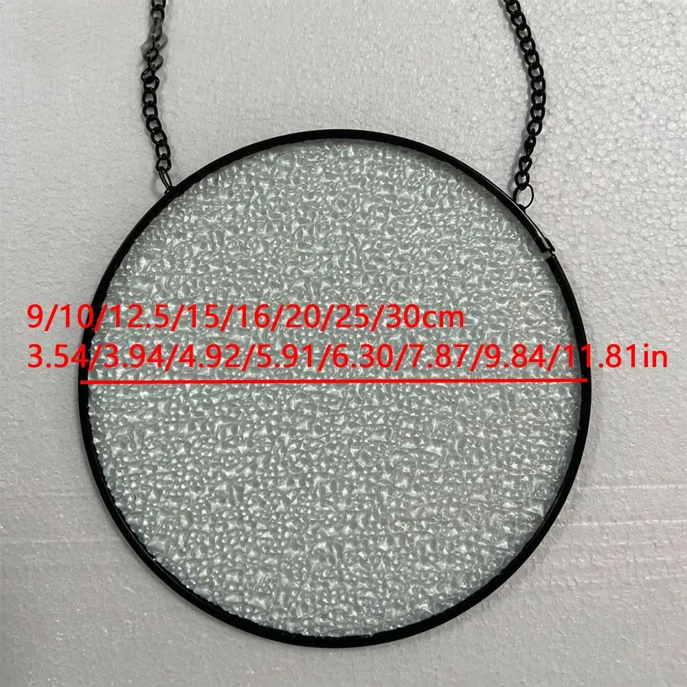 Round Blank Textured Glass Sun Catcher DIY Art Painting Hammered Glass Surface Light-Catching Suncatcher with Hanging Chain - view 6