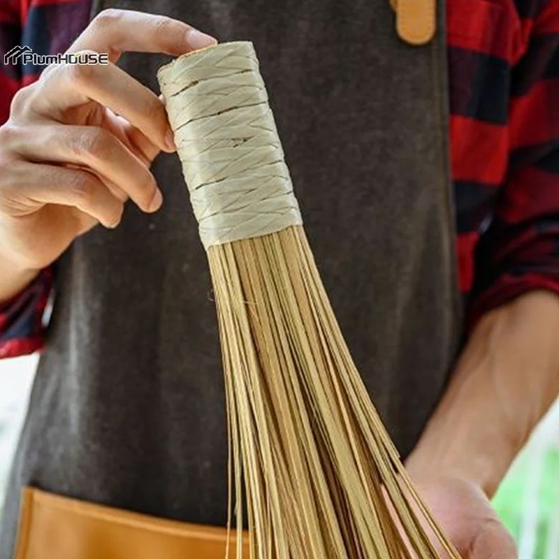 Kitchen Natural Bamboo Pot Washing Brush Bamboo Wok Cleaning Whisk Brush Household Kitchen Clean Tool With Comfortable Handle