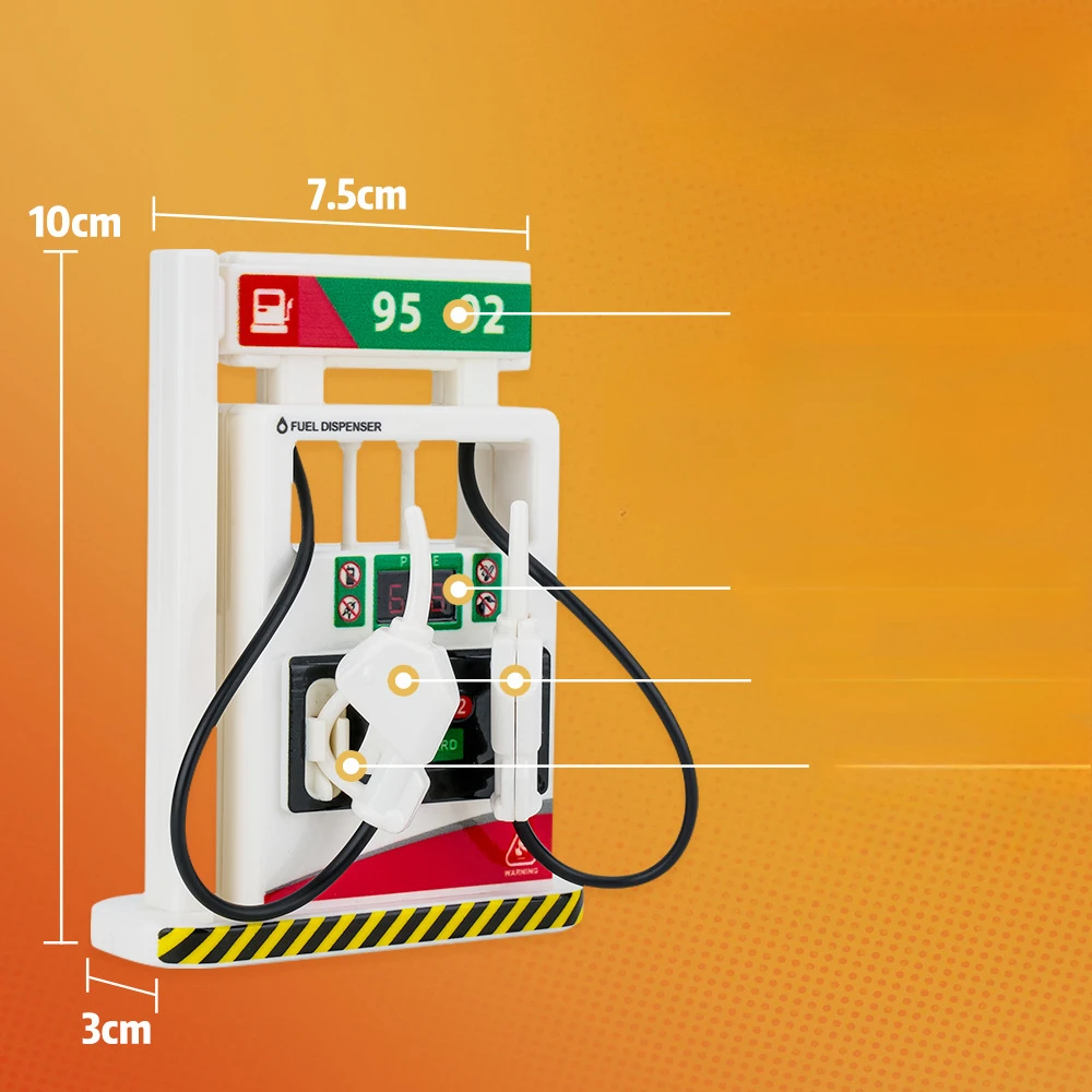 Machine de ravitaillement sonore et lumineuse simulée pour enfants, modèle de jouet avec décoration de scène sonore et lumineuse