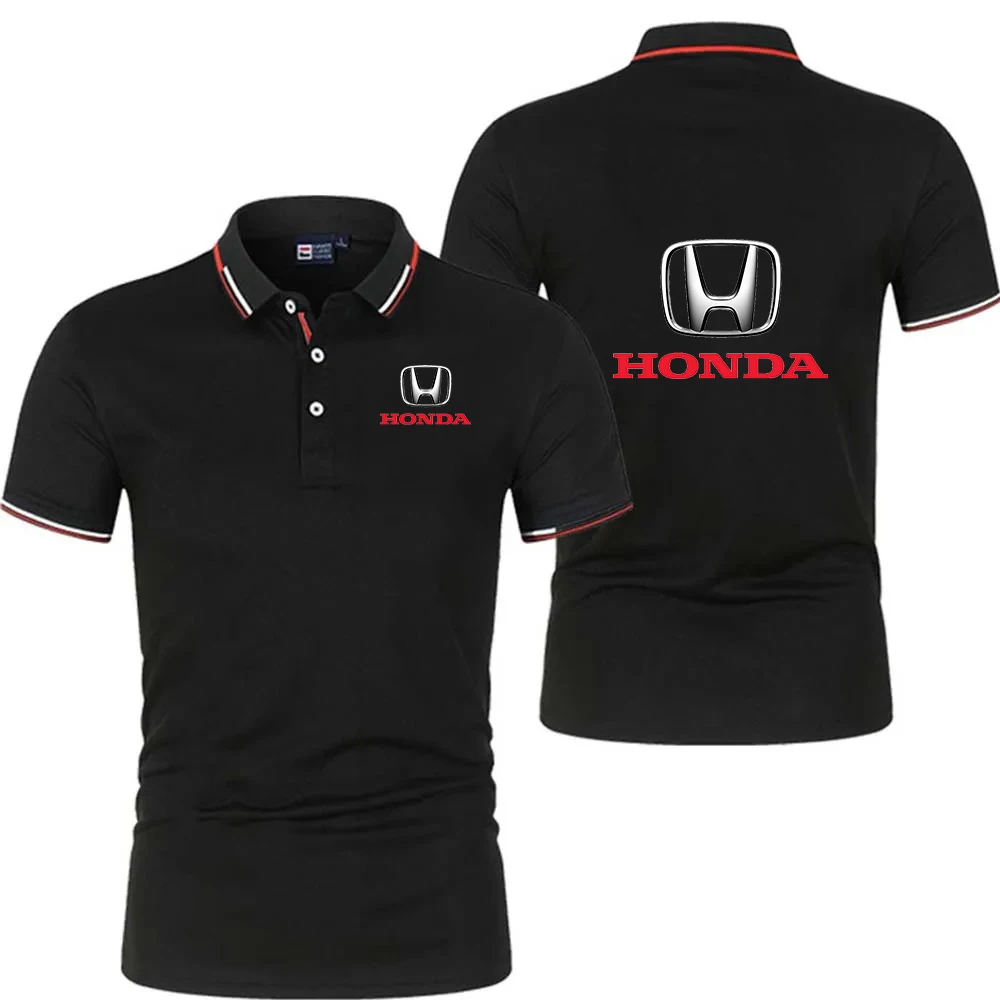 2026 Camiseta Polo Honda Logo Racing Team para hombre, camiseta Polo informal de manga corta de verano para hombre,