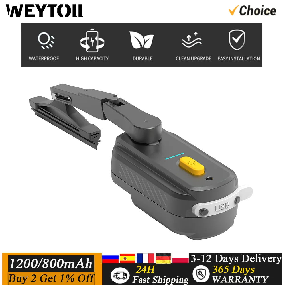 Rechargeable Motorcycle Helmet Wiper Universal Waterproof helmet windshield wiper Compatible with most visor