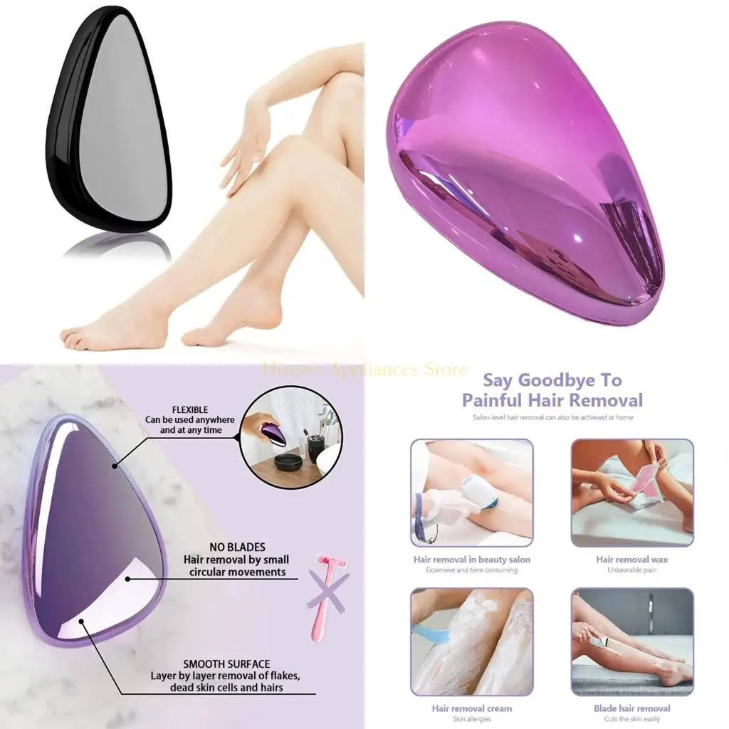 

D0AB Ручное многоразовое стеклянное эпилятор рука и стопы для удаления волос Снимите мозоли мертвые кожи на каблуке для ноги