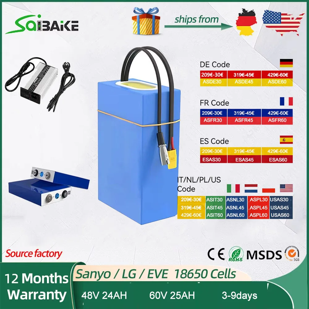 Escooter Ebike Batt…