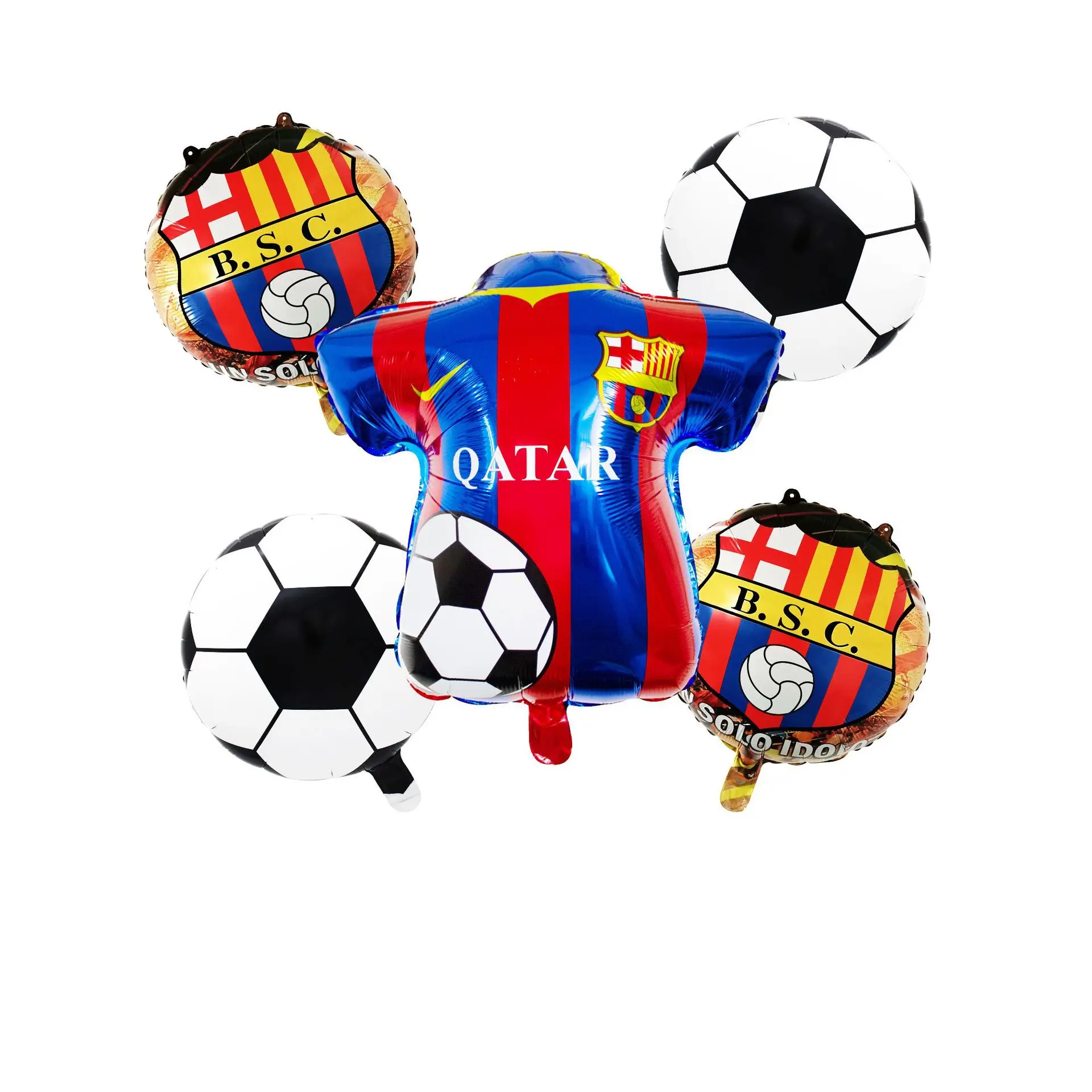 5pcs Messie Soccer Anniversary Happy Birthday Latex Globos Football Balloon Sports Party DIY Decoration Supplies