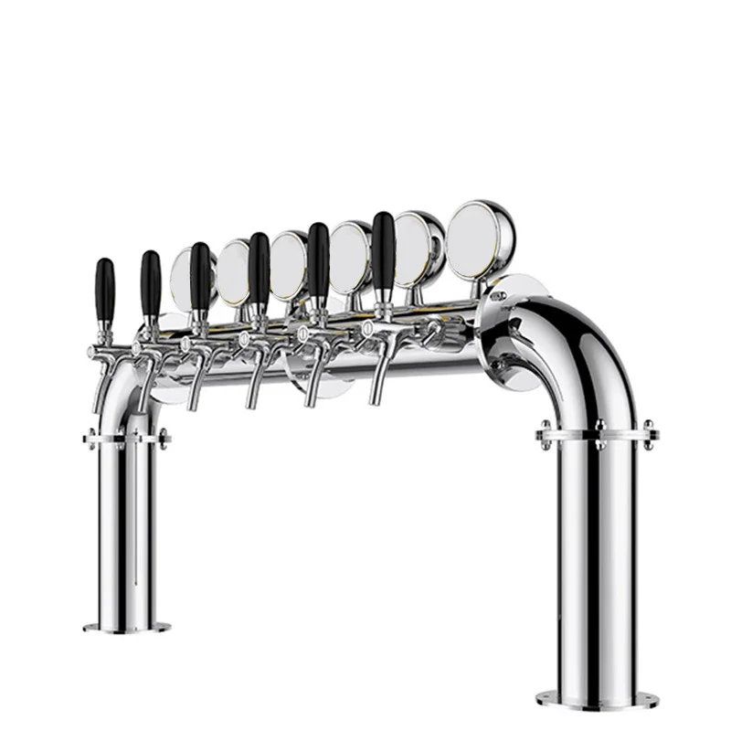 

Factory supply U shape home beer tower drink dispenser with flow control beer taps for sale