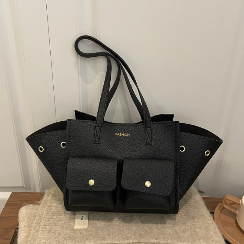 

Luxury Wing Bag Women Large Capacity Tote Bag With Multiple Pockets Magnetic Buckle Design Shoulder Bag Commuting Shopping Bag