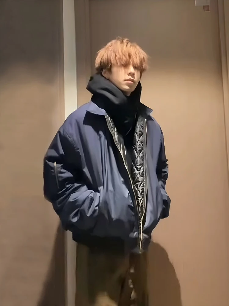 

Мужская зимняя куртка Cleanfit Pilot из хлопка, в американском уличном стиле, молодежная, свободного кроя, с комбинированными вставками из разных материалов