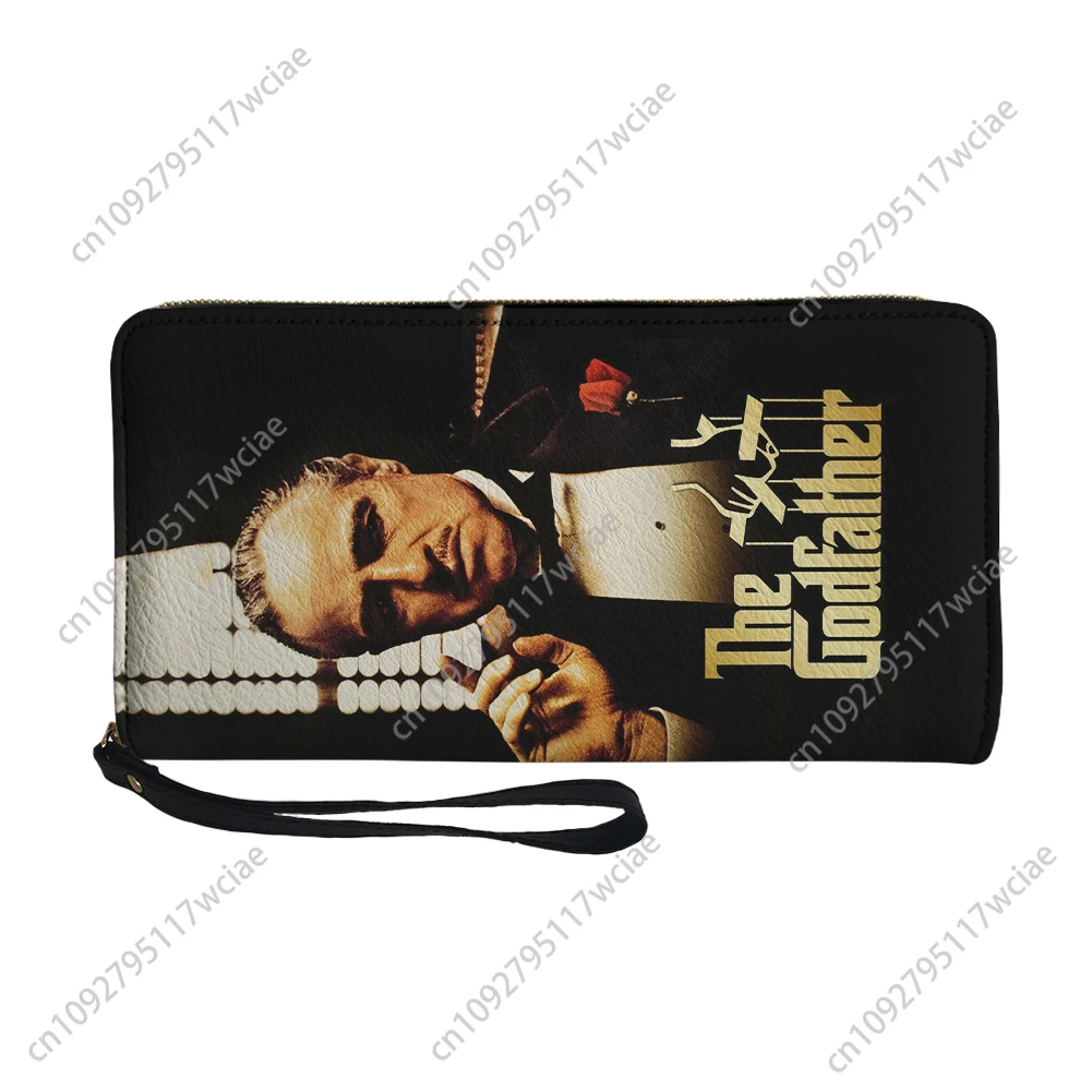 

The Godfather Movie Custom Wallet Purse Mens Womens Zipper Long Wallets Double Print Portable Wallet Gift Bag