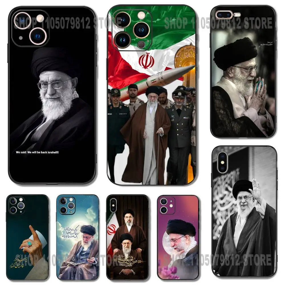 Friede sei mit ihm K-Khamenei I-Iran Für iPhone 17,16,15,14,13,12,11Pro,X,XS,Max,XR,Plus,Mini Weiche Silikon-Handyhülle Stoßfest