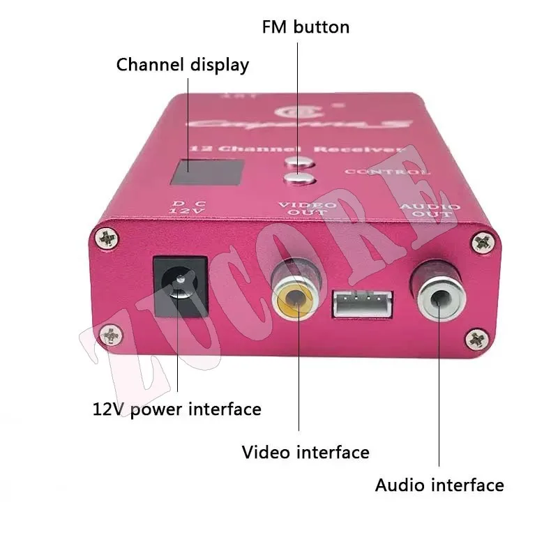 جهاز إرسال الفيديو FPV 1.2 جيجا هرتز 1.3 جيجا هرتز لاسلكي 8 وات تردد الراديو قوة نقل لمسافات طويلة