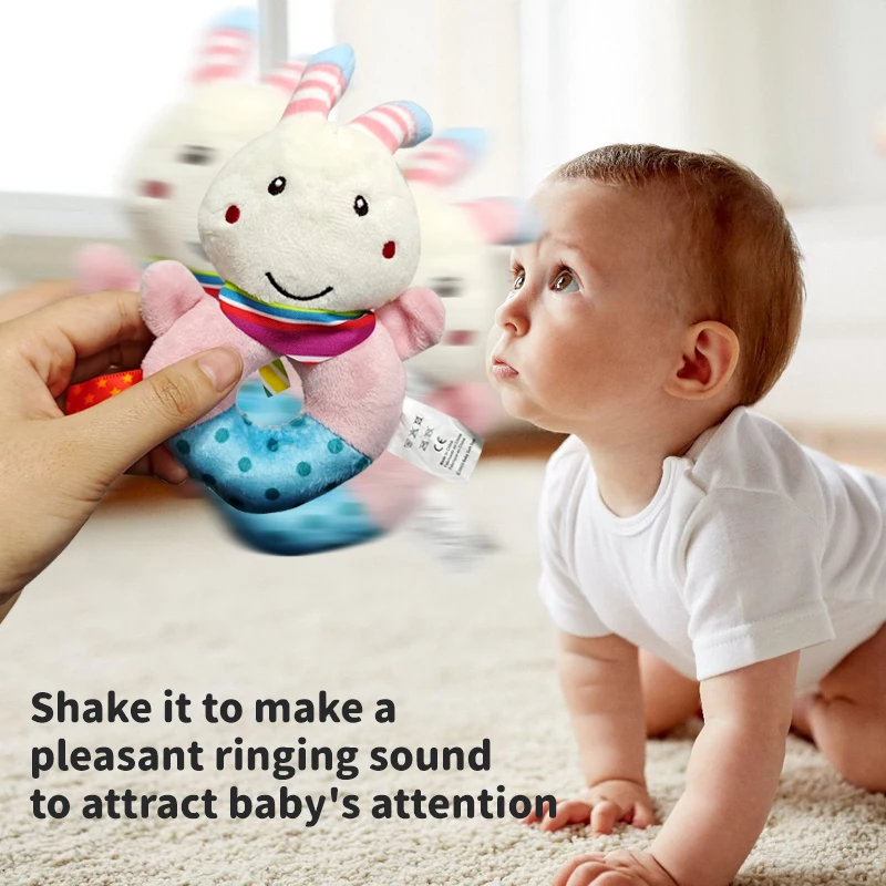 Newborn Plush Soft Rattles Toys Exercise Baby Gripping Ability Toys Cartoon Chroma zoon Toy Soothe Baby Cry And Scream Toy Gifts