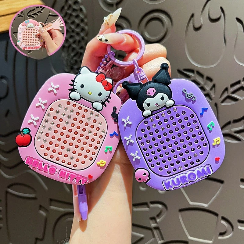 

Miniso creative cartoon Sanrio steel ball drawing board keychain cute cartoon Kulomi couple bag pendant gift
