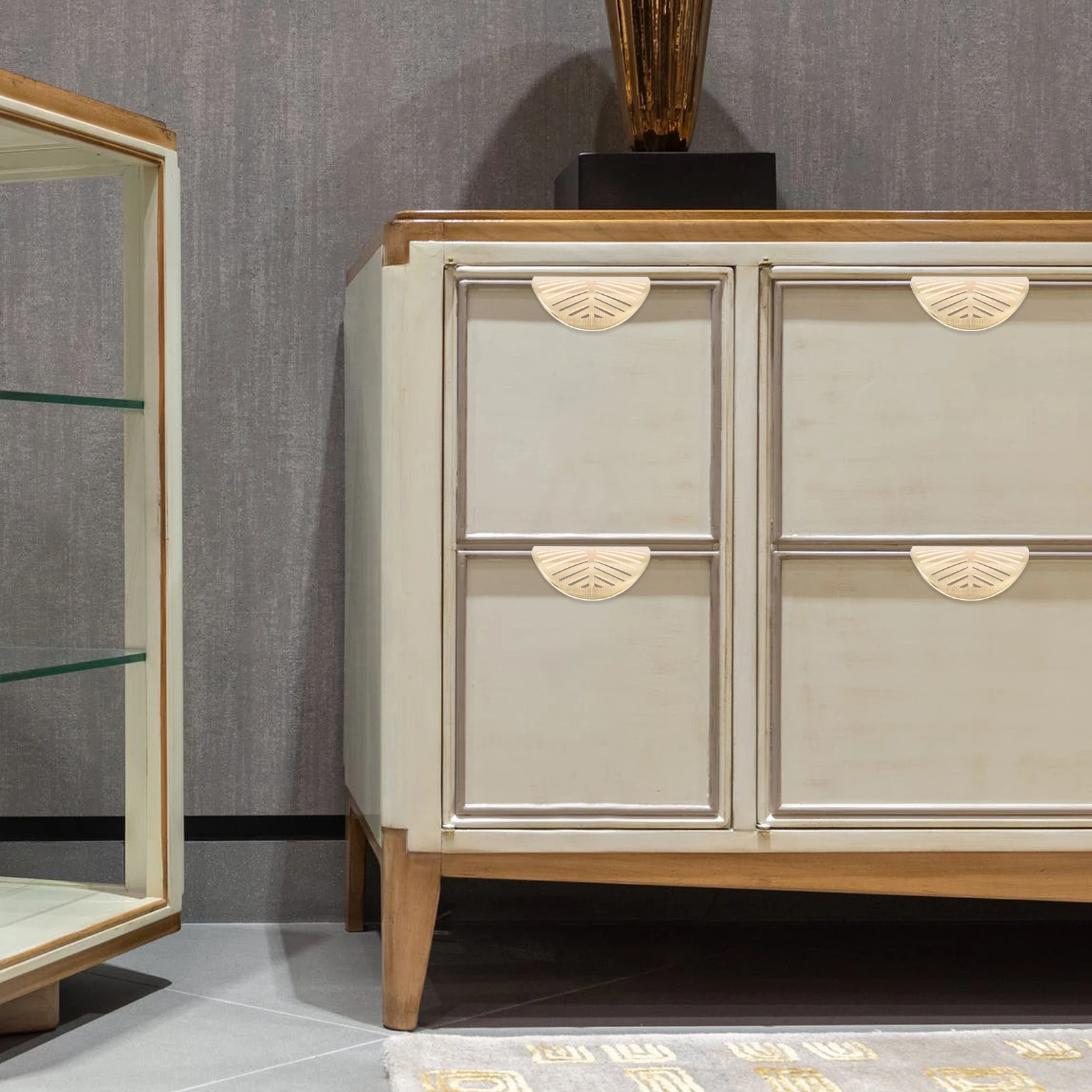 

Ручка шкафа в форме золота, современная прочная дверная ручка для кухонного ящика, шкафа, мебели, ручка в форме листа