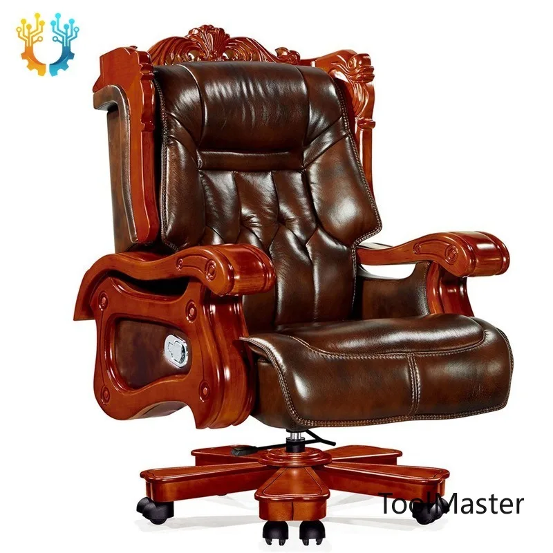 

[2026]High End Genuine Real Leather Executive Massage Recliner Chair Office Chairs With 10 Locking Wheels